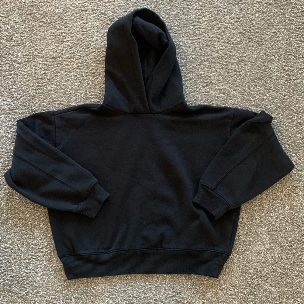 A New Day - Cropped Black Hoodie - Medium